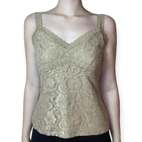 Valerie Stevens new with tags y2k lace beige cami tank - Picture 5 of 8